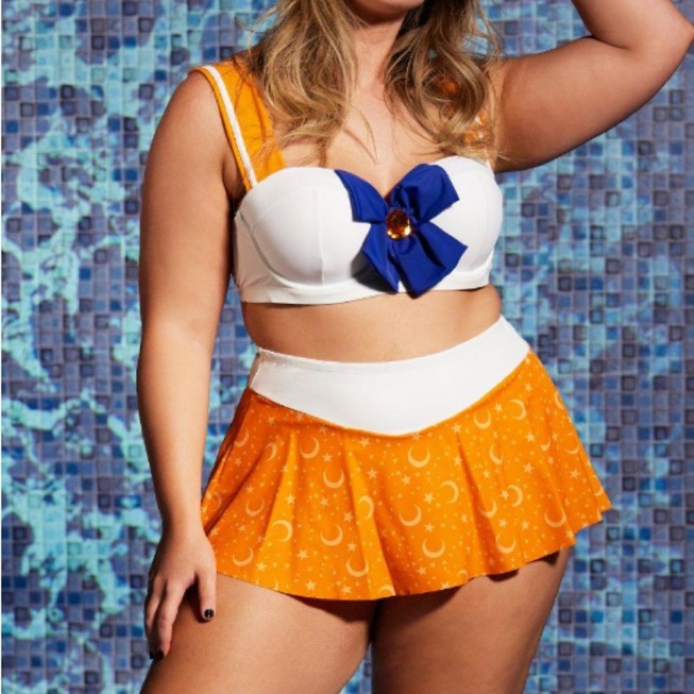 Sailor Moon Sailor Venus Skirted Swim Bottoms Plus Size Hot Topic